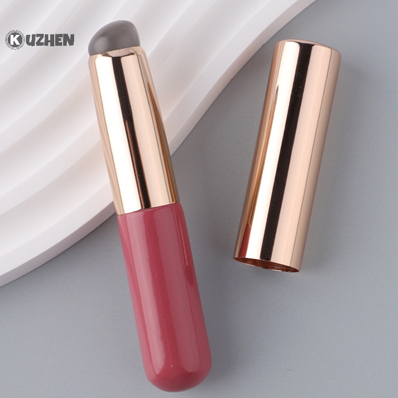 Kuzhen Cọ Trang Điểm Môi Đầu Tròn Bằng Silicon Góc Nghiêng