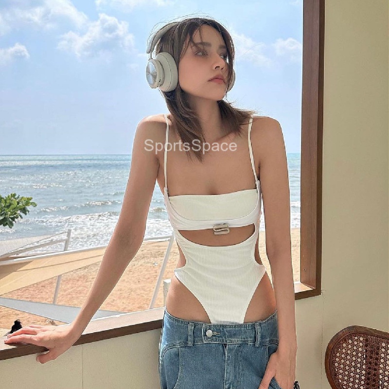 - Bodysuit Sát Nách Hở Lưng Màu Trơn Quyến Rũ Nóng Bỏng Cho Nữ