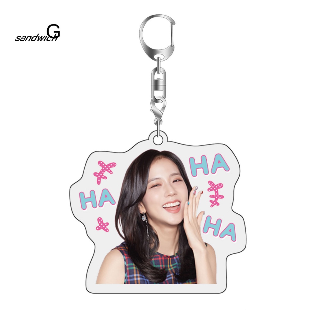 Móc Khóa Hai Mặt In Hình Nhóm Nhạc Blackpink Jisoo