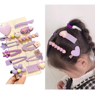 Set 12 kẹp tóc hoạt hình dễ thương cho bé gái