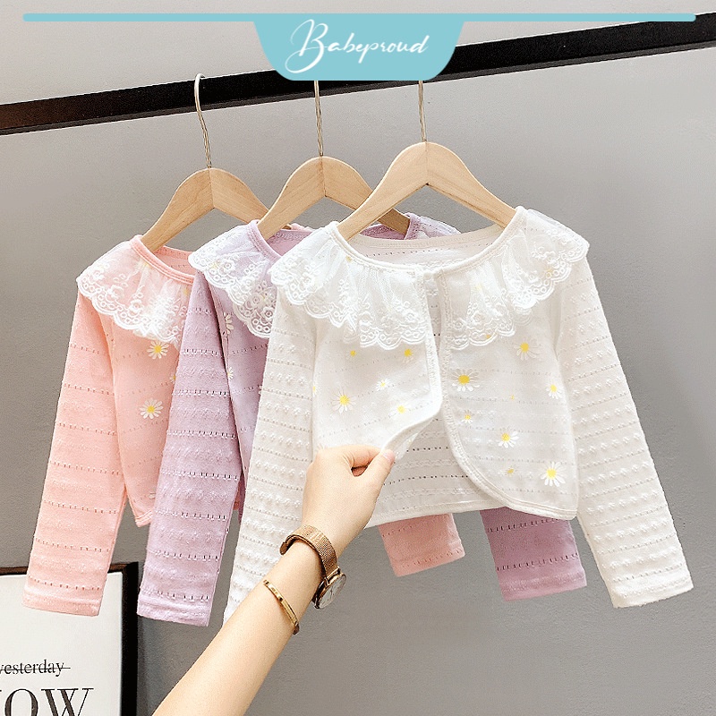 BABEPROUD Áo khoác chống nắng điều hòa nhiệt độ cho bé gái 2-7 tuổi