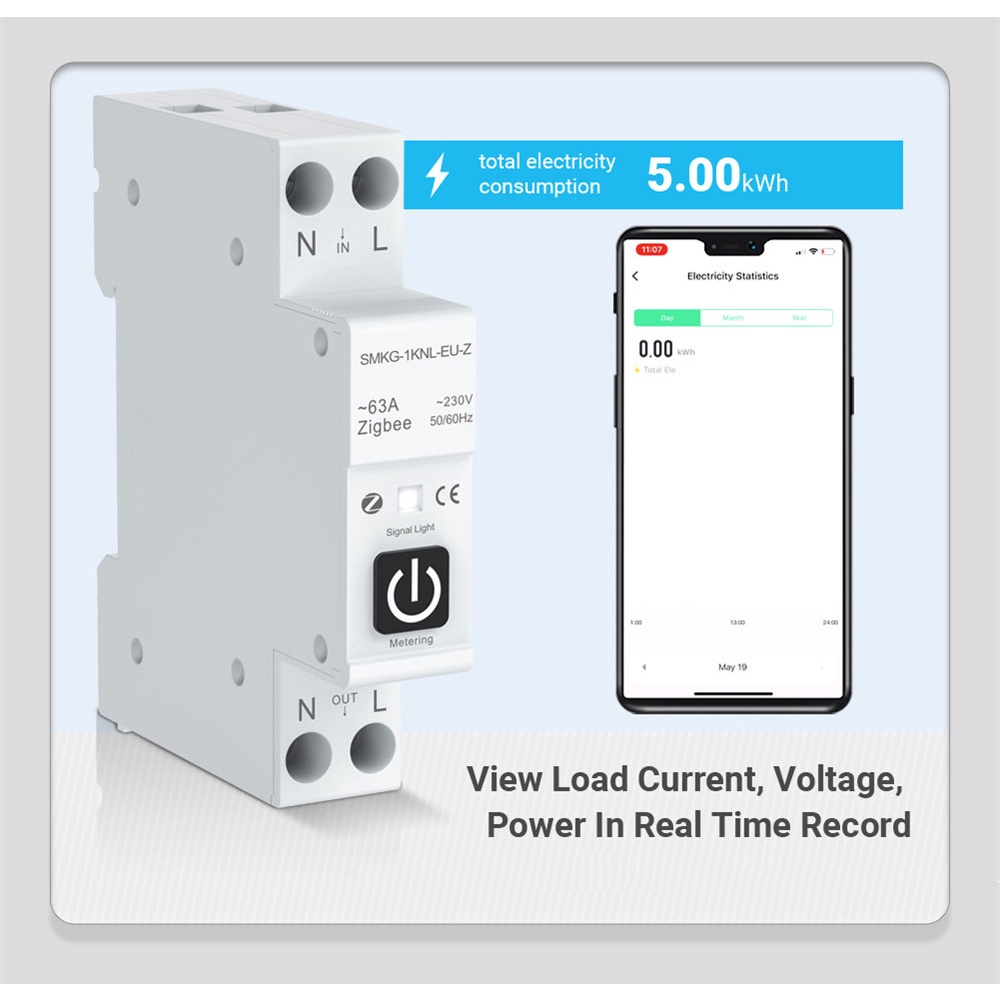 Bộ ngắt mạch thông minh Aubes Tuya Wifi
