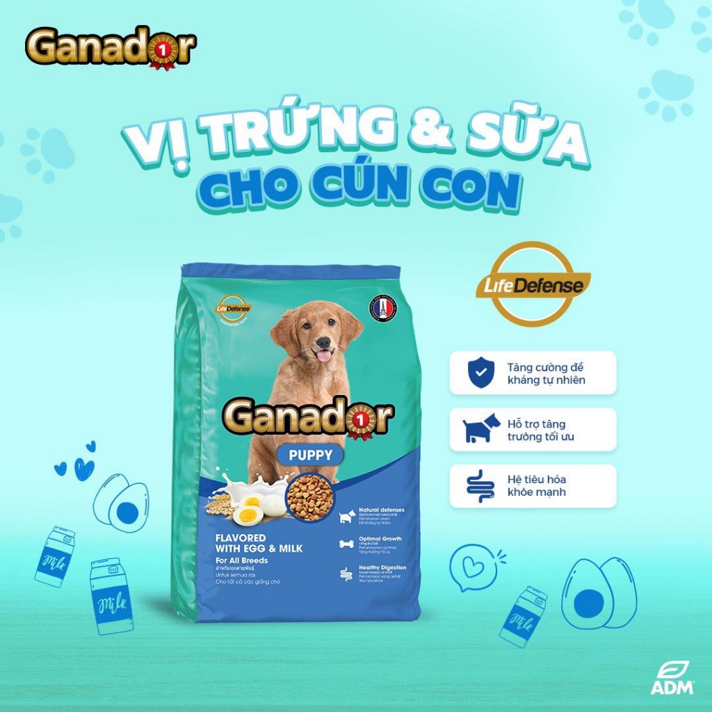 Thức ăn hạt cho chó lớn & chó con GANADOR và GANADOR PREMIUM 400gr đủ vị