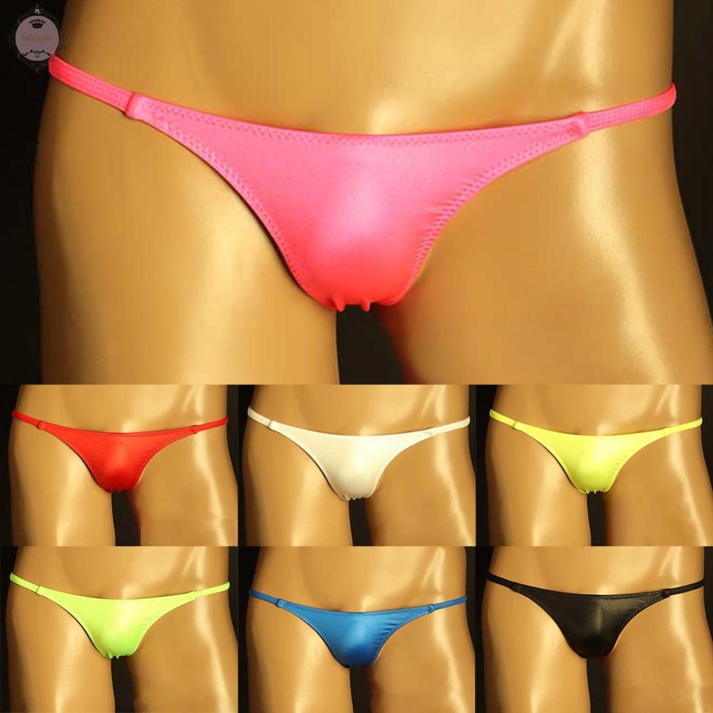 Sexy Mens Silky Low Rise Briefs Pouch Underpants Bikini Lingerie Underwears