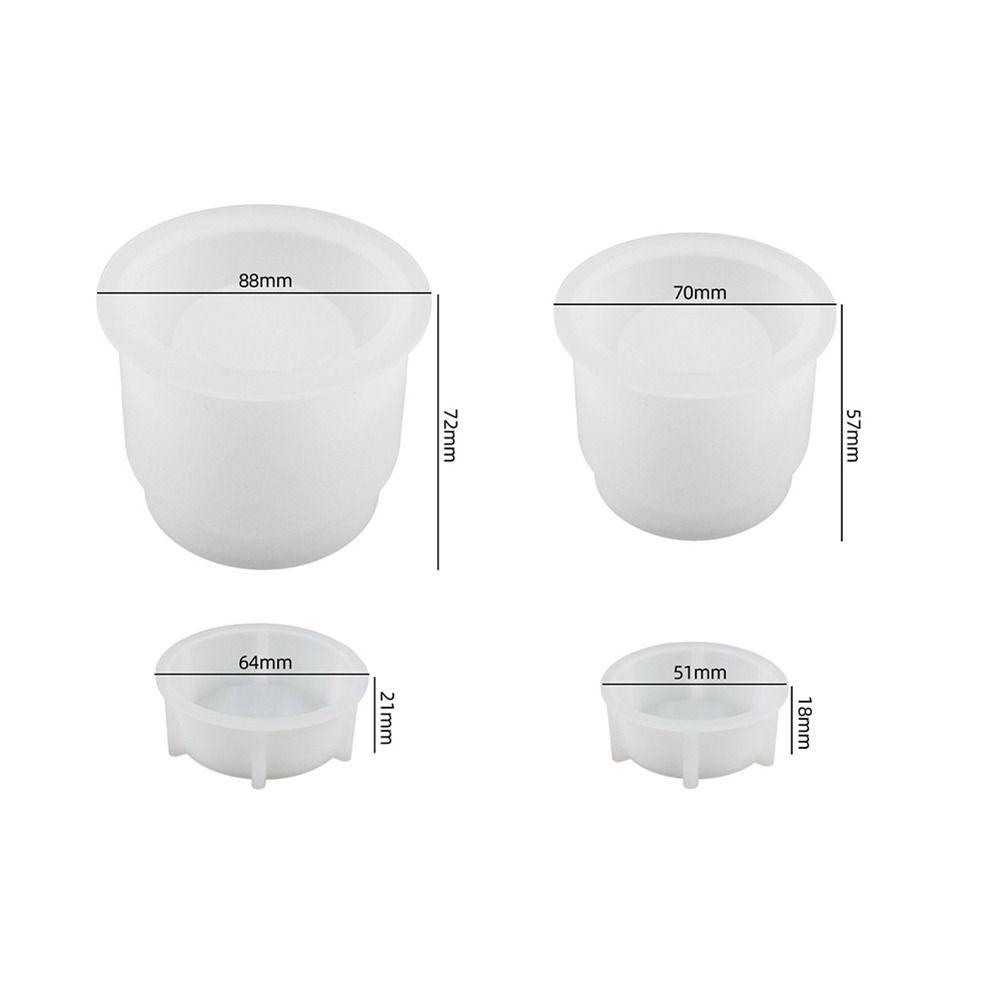 Khuôn lọ nến btlimer, khuôn nến silicon thủ công tự làm, vòng nhựa epoxy quà tặng có nắp đậy chậu hoa mọng nước trang trí nội thất