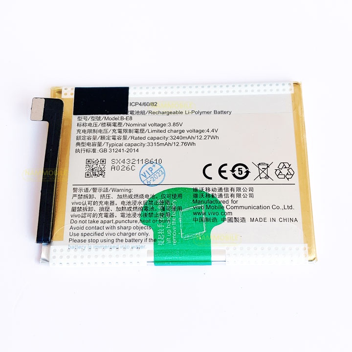 HCM Pin Vivo V11i B-E8-V11I 3315mAh Zin Dung Lượng Chuẩn  * Tặng Siêu Dán Pin