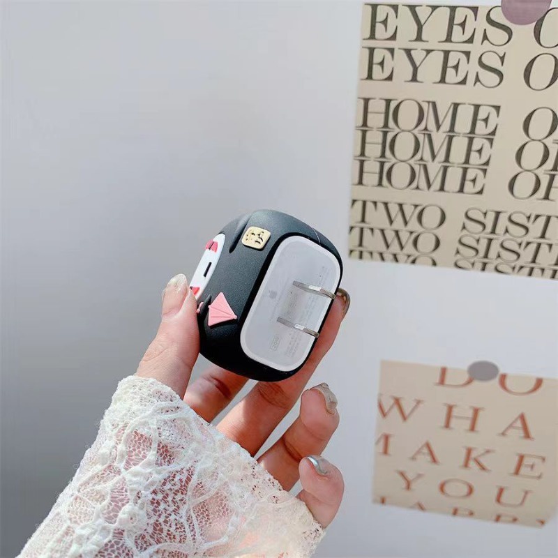 Vỏ Bảo Vệ Hộp Sạc Tai Nghe Apple 18W / 20w Bằng Silicon Hình Vô Diện Dễ Thương