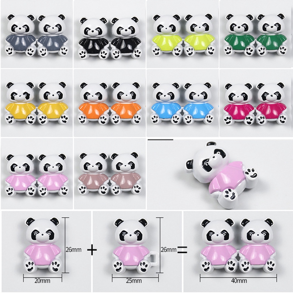 Bộ 2 Nút Kim Loại Hình Gấu Dễ Thương Gắn Quần Jean / Cài Nút Có Thể Tháo Rời dreamdiary