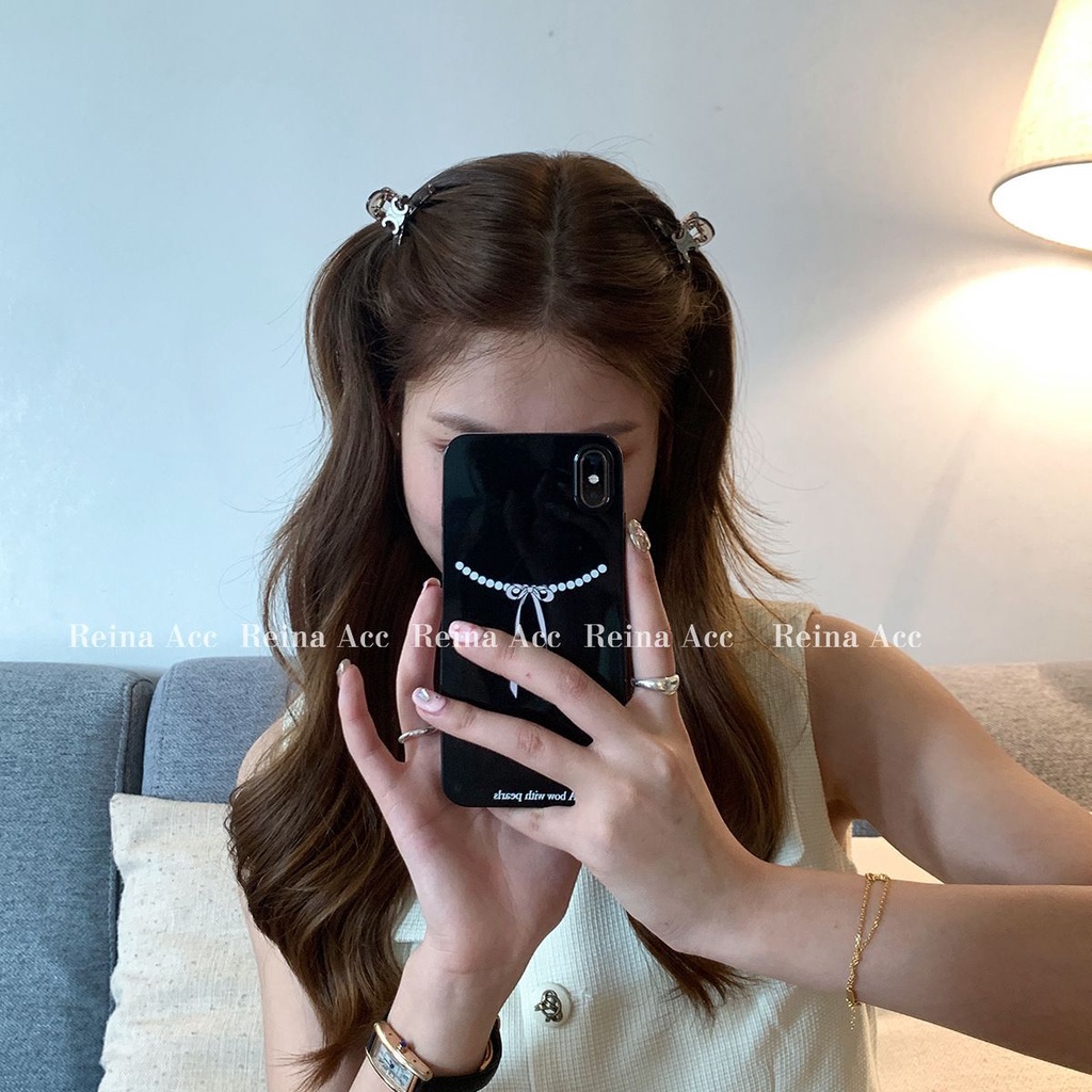 Kẹp Tóc Mini Hình Chữ C Màu Nâu Phong Cách Thời Trang Mới 2023