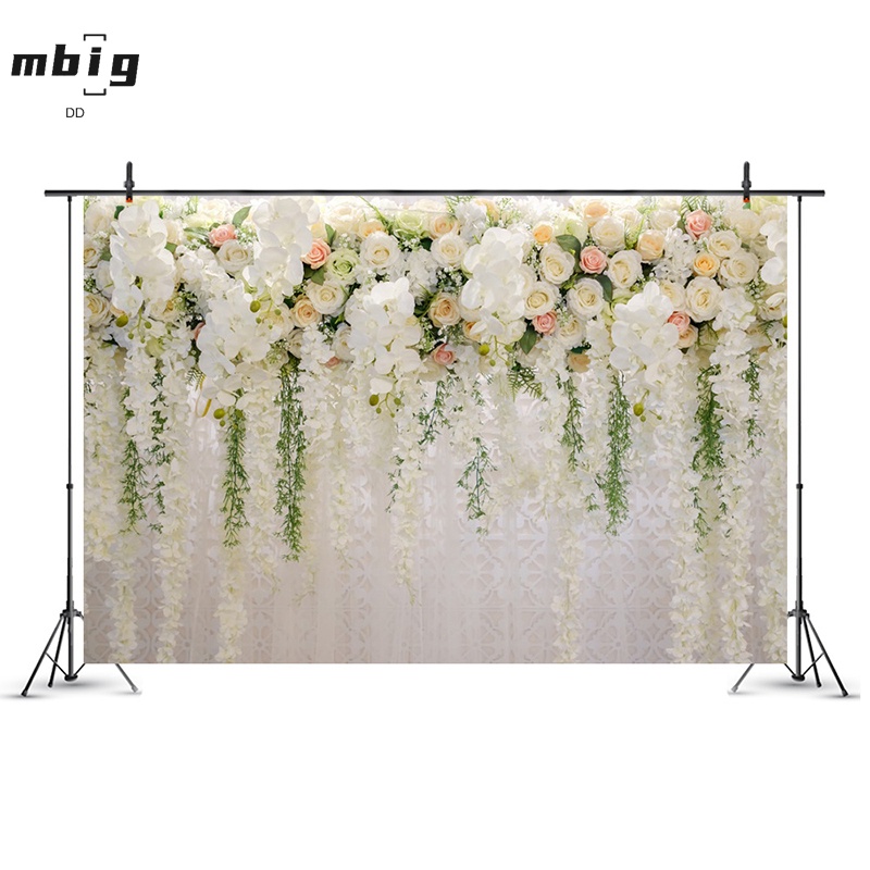 Phông Nền Chụp Ảnh Bằng Vải Vinyl In Họa Tiết Hoa 3D Kích Thước 120x80cm