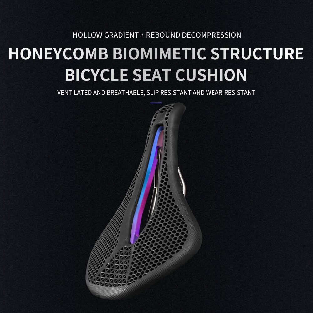 Eslnf 3d yên xe đạp mtb yên xe in 3d yên tổ ong yên xe mũi ngắn rỗng bộ phận yên xe đạp