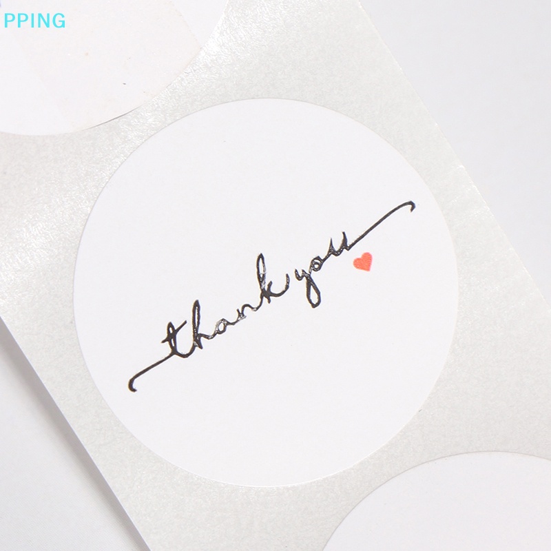 Cuộn 500 Nhãn Giấy Tròn 1 inch In Chữ thank you er Dùng Trang Trí Sổ Tay