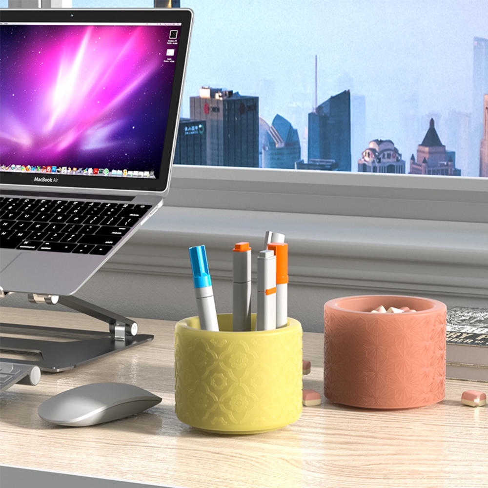 Khuôn Silicone Hình Trụ Làm Chậu Hoa / Nến Thơm DIY