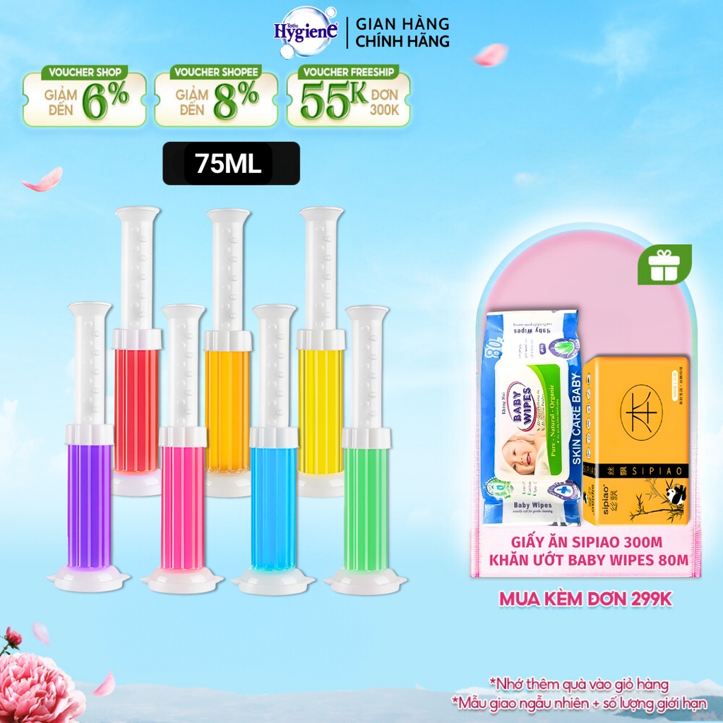 Gel Khử Mùi Bồn Cầu - Tẩy Bồn Cầu Làm Thơm Dạng Thạch Hình Bông Hoa Ngăn Khuẩn Sạch Nhà Vệ Sinh Phòng Tắm 75ml