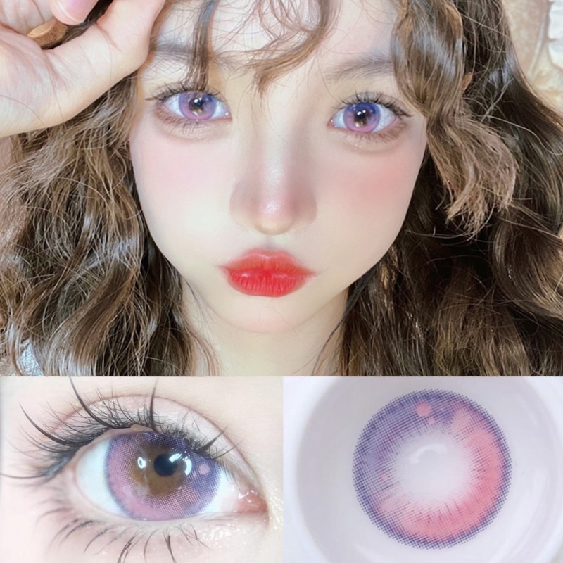 1 Cặp 2 Kính Áp Tròng Hóa Trang Nhân Vật Anime Mềm Mại