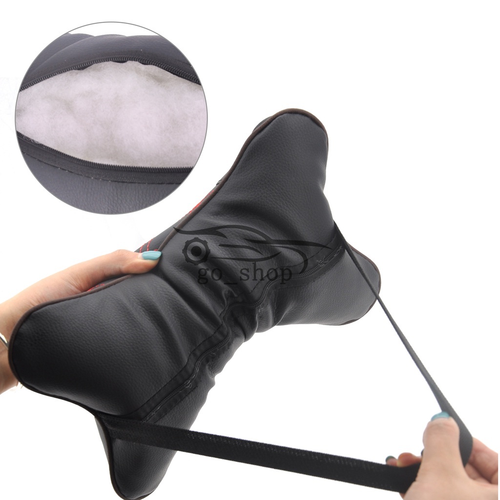 Gối Tựa Đầu Bằng Da PU Thoáng Khí Cho Ghế Ngồi Xe Hơi