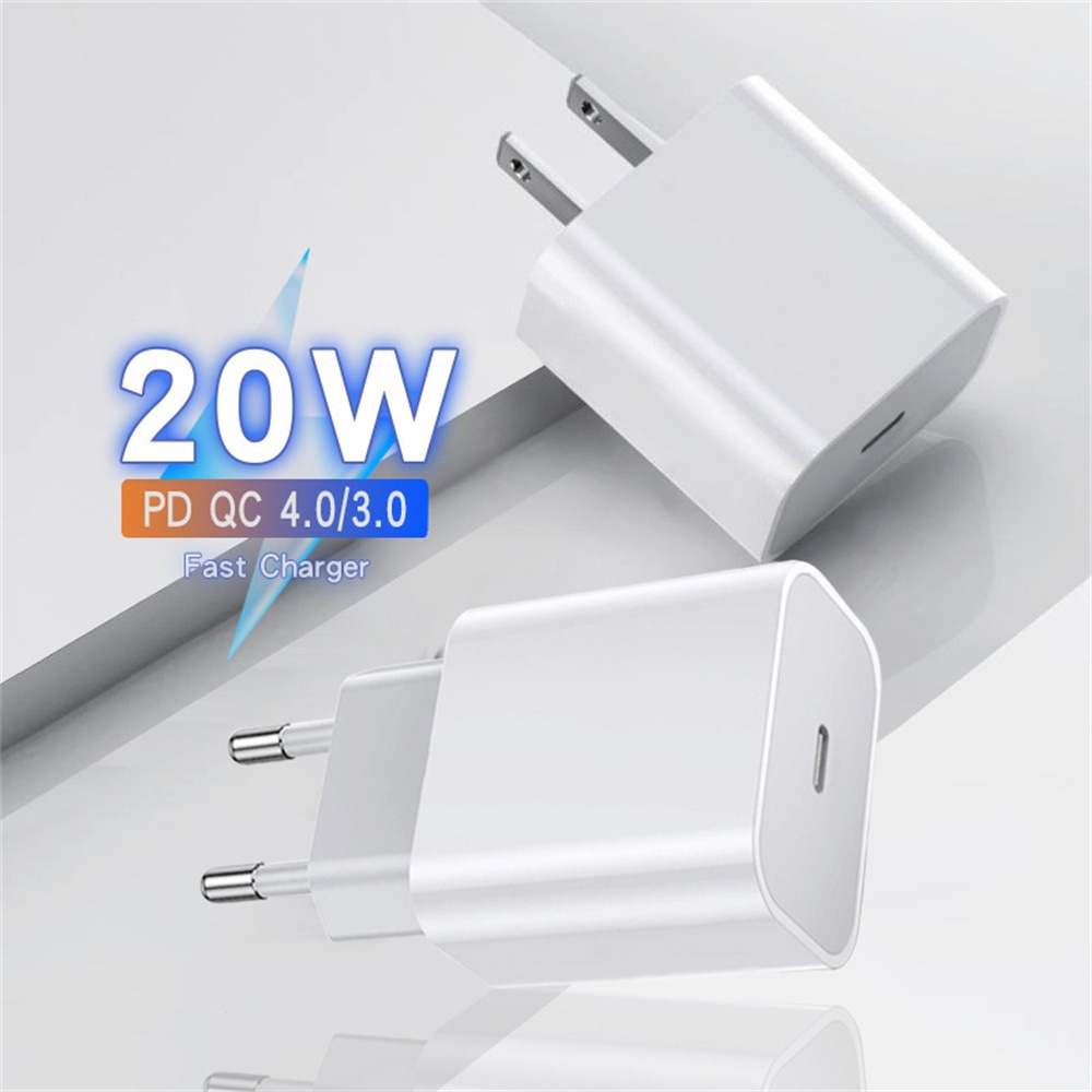 Củ Sạc Nhanh 20W 20W PD USB C Cho iPhone X 7 8 9 13 Pro Max 12 mini 11 Xiaomi Mi 11