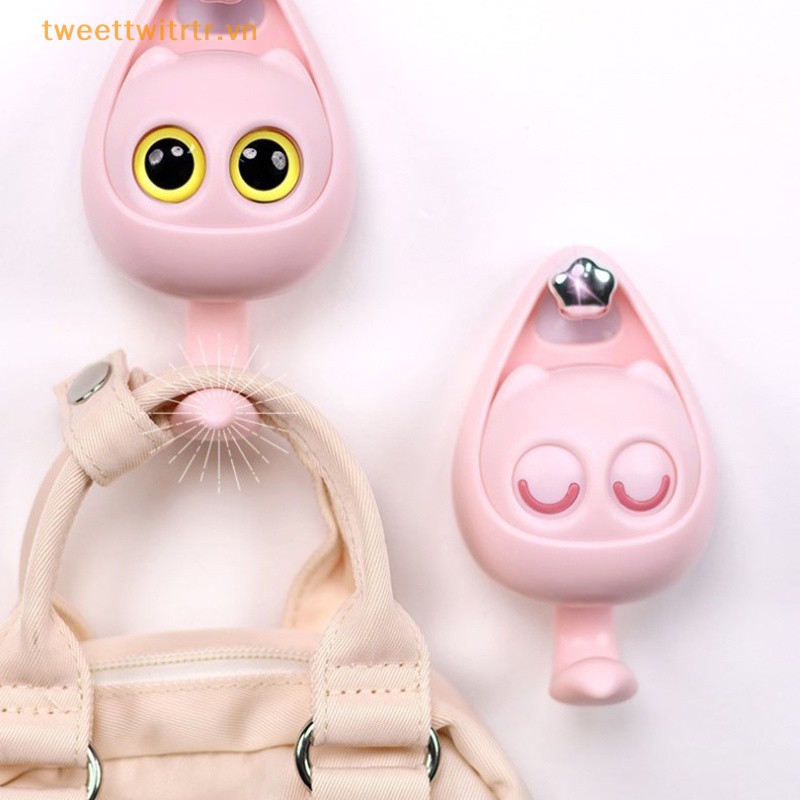 Móc Treo Đồ Gắn Tường Hình Mèo Hoạt Hình Đáng Yêu