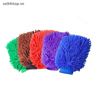 Xoitop sợi siêu mịn chenille microfiber rửa xe găng tay mitt lưới mềm để rửa xe vn