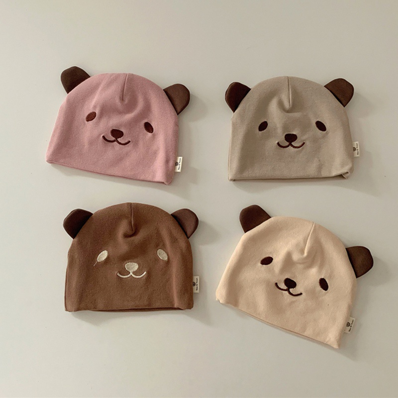 Mũ đội đầu cho bé mùa xuân thu siêu dễ thương dễ thương gấu om mũ cửa cho bé sơ sinh đi chơi mũ chống gió cho bé mùa thu