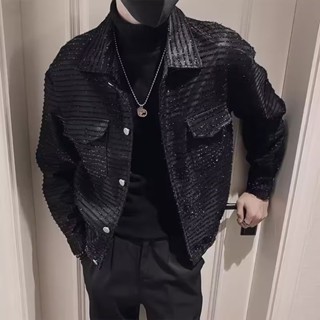 2024 Fashion Áo Khoác Bóng Chày Nam Phong Cách Hàn Quốc Thời Trang áo khoác dày lớp kép Thu Đông Cho Nam simple áo khoác bomber bigsize áo khoác nam đẹp from rộng áo khoác jacket nam