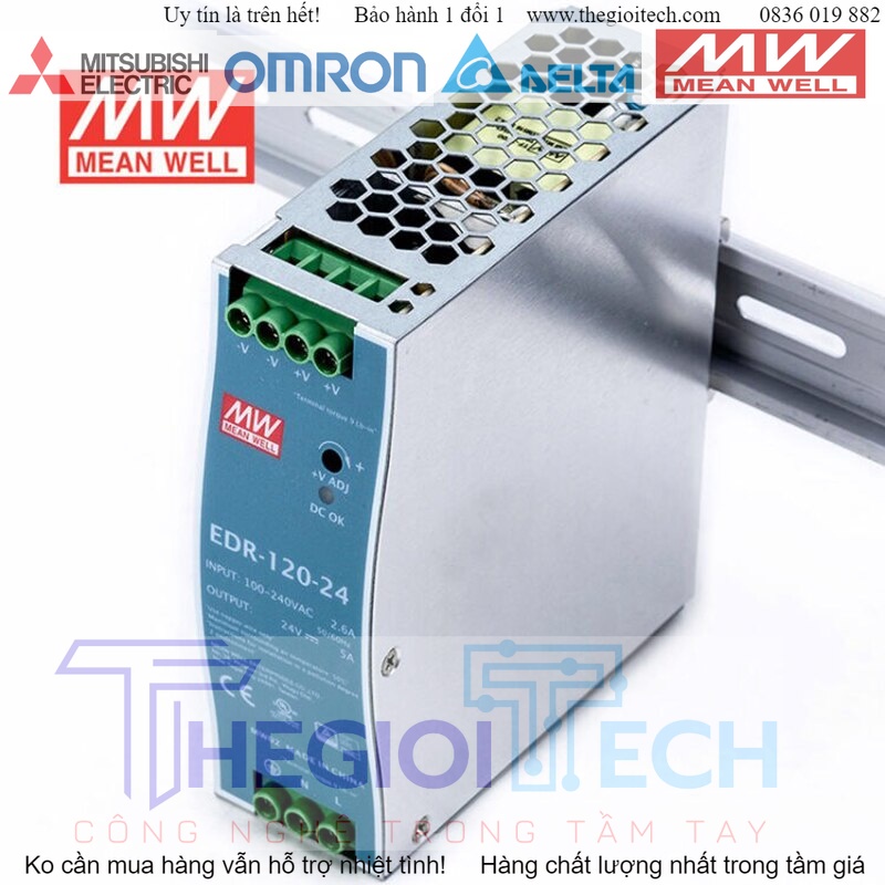 BỘ NGUỒN CÀI RAY CHÍNH HÃNG MEANWELL EDR-120-48
