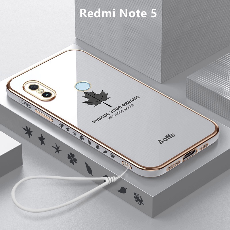 Ốp Lưng Redmi Note 5 Mềm Chống Sốc Họa Tiết Lá Phong Cho Ốp Điện Thoại Redmi Note 5 Pro