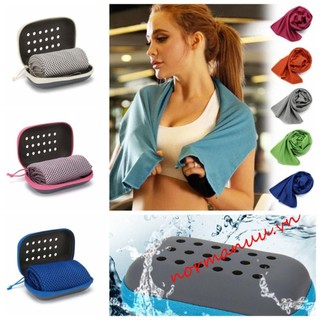 Norman6g cooling towel ice towel, with eva boxed microfiber sports cooling ice towel, beach towel quick-dry dry portable soft swimming