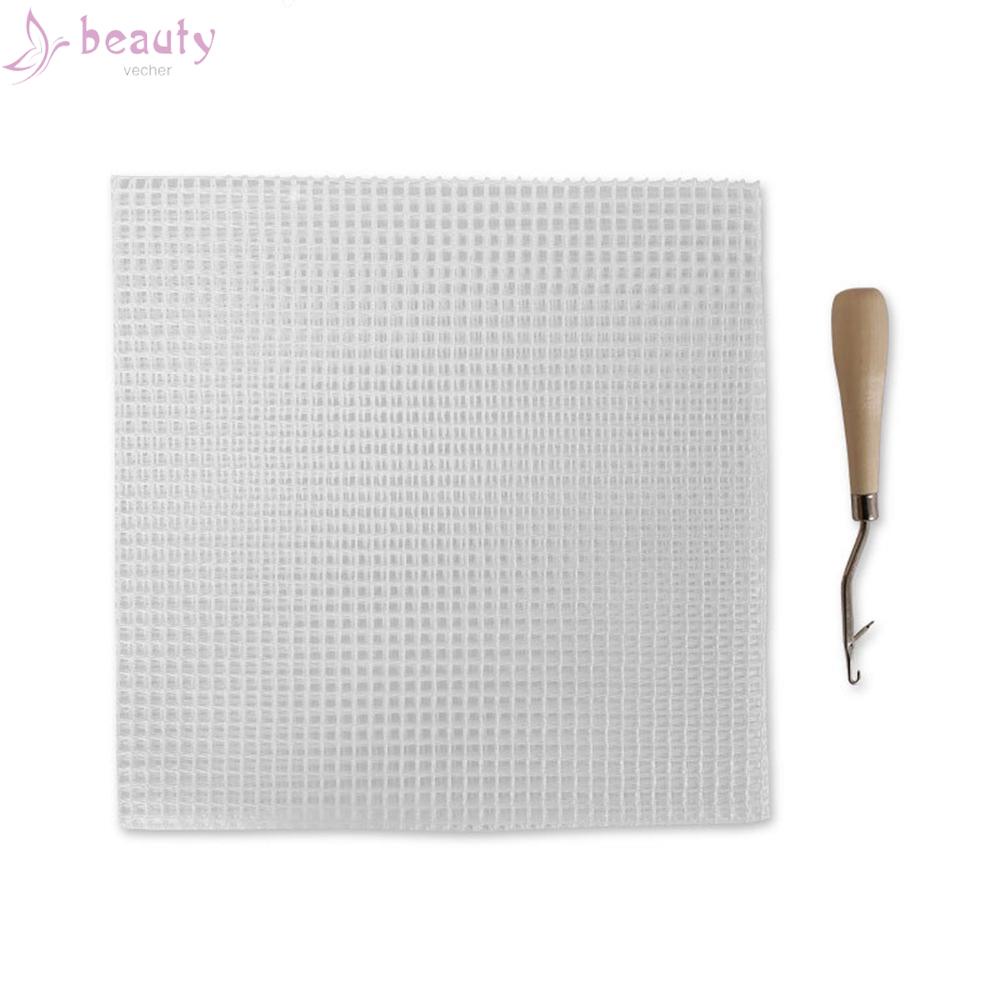 BEAUTYVE~Blank Hooking Mesh Canvas For Rug Making Latch Hook Crafts Work + Crochet Set