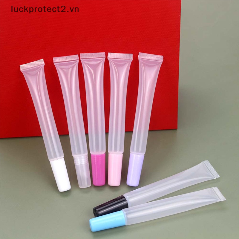 (mới) Son dưỡng môi dạng tuýp rỗng 15ml soft tube squeeze clear lip gloss chai.