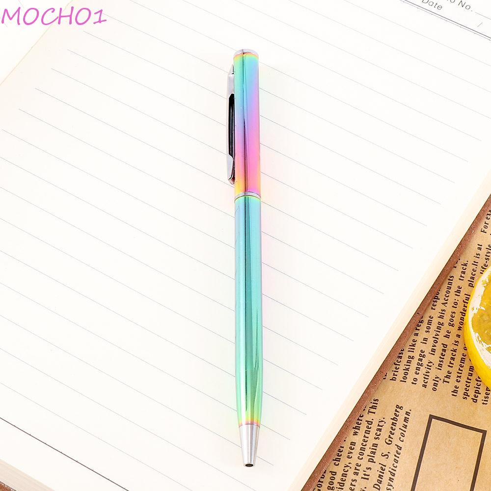 Bút bi mocho1 màu xanh lá cây huỳnh quang đồ dùng văn phòng bằng thép không gỉ bút quảng cáo kim loại