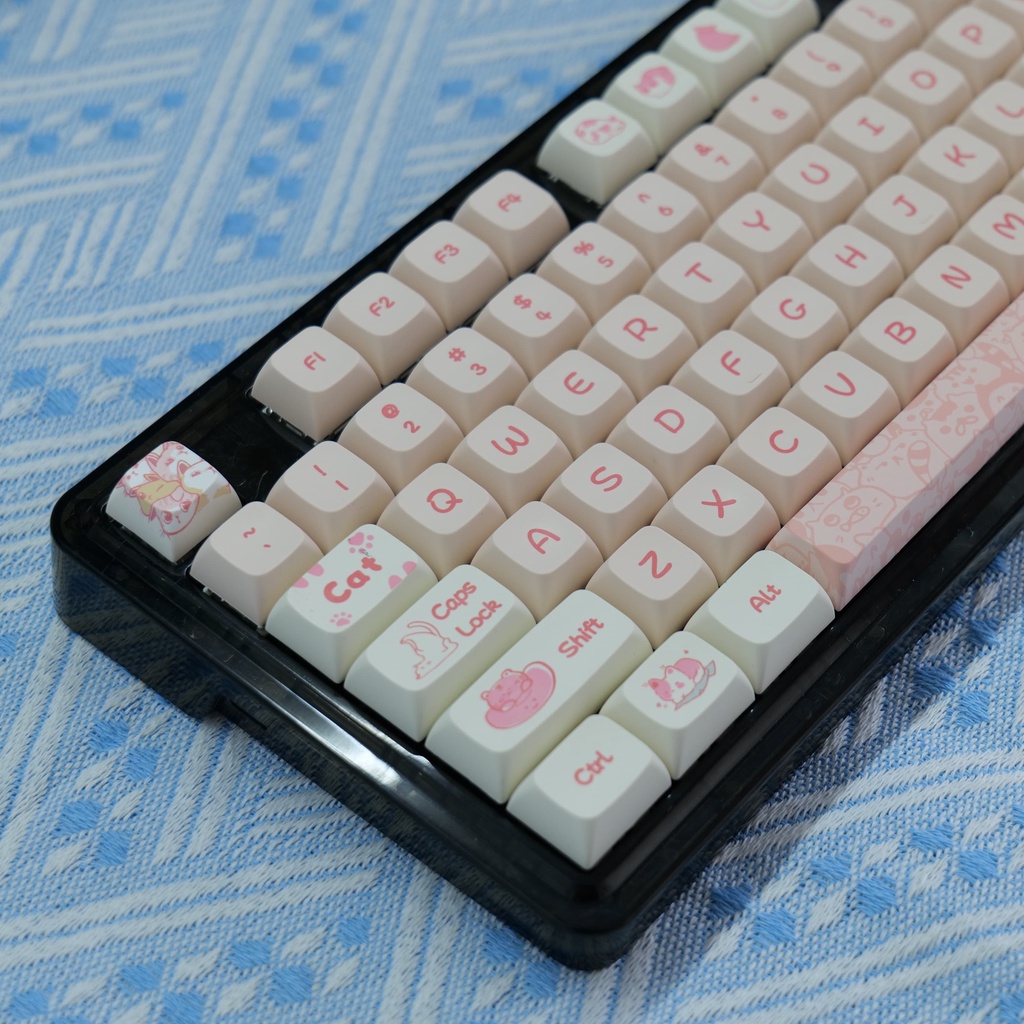Naughty cat keycaps xda profile cartoon pbt dye sub bàn phím cơ keycap