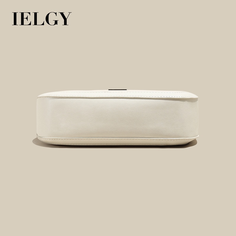 IELGY Túi Xách Da PU Có Tay Cầm Hình Bán Nguyệt Sức Chứa Lớn Màu Be Thời Trang Và Thiết Thực Cho Nữ