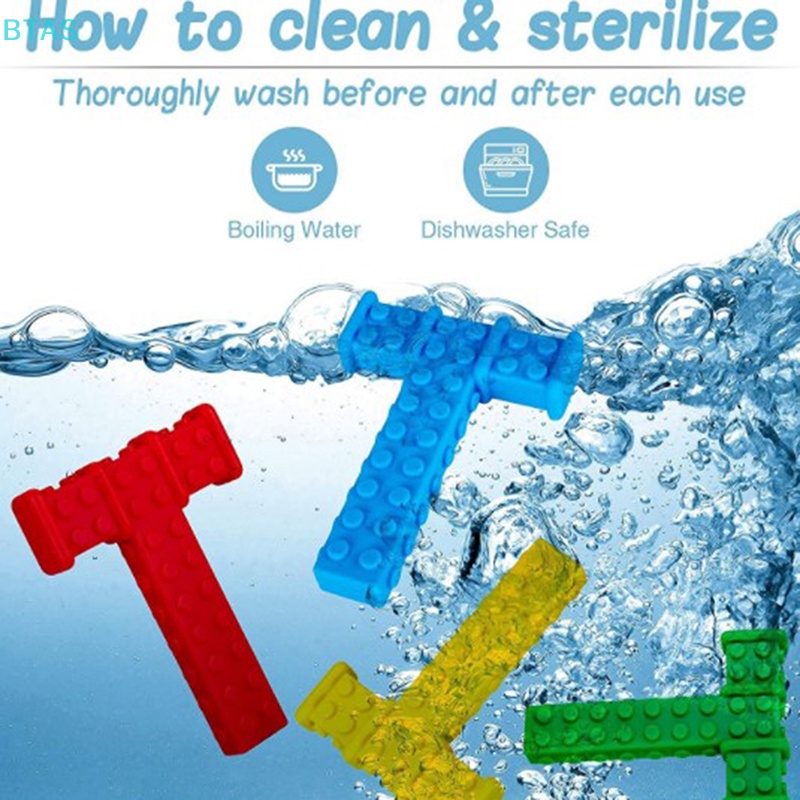 Bt sensory chew tubes đồ chơi cho trẻ tự kỷ t shape oral motor tool for kids as