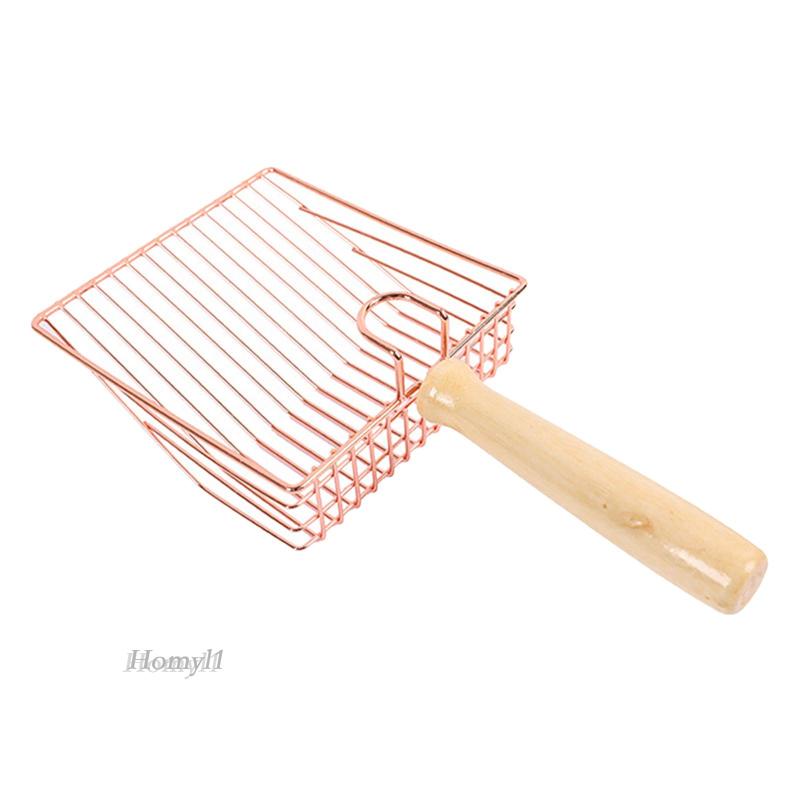 Cat litter spoon với hook pet sifting tay cầm bằng gỗ xẻng litter đồ dùng cho vật nuôi để sàng lọc nhanh cho chó hamster