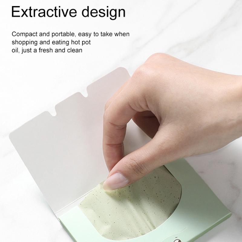 100 cái giấy hấp thụ dầu trên khuôn mặt giấy thấm dầu nhanh dễ dàng mang theo giấy thấm dầu