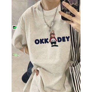 100% cotton grey shoulder short-sleeved t-shirt for women 2023 new summer design sense niche american style loose top