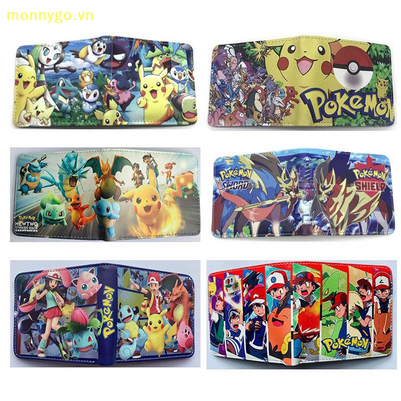 Monnygo Ví Nhỏ Đựng Tiền Hình pikachu anime pokemon Cho Bé Trai Và Bé Gái vn