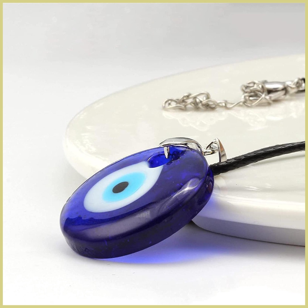 Evil eye pendant necklace tinh tế và da-thân thiện thổ nhĩ kỳ mắt xanh vòng cổ thủy tinh mặt dây chuyền mắt thủy tinh màu xanh cho aseavn
