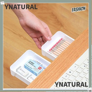YNATURAL Sundry Storage Rack Box Bedroom/ Desk Punch Free Invisible Drawer Organizer Kitchen /Cutlery Pen Holder Student Stationery Box Desktop Organizer Storage Box Under The Desk Drawer Type/Multicolor
