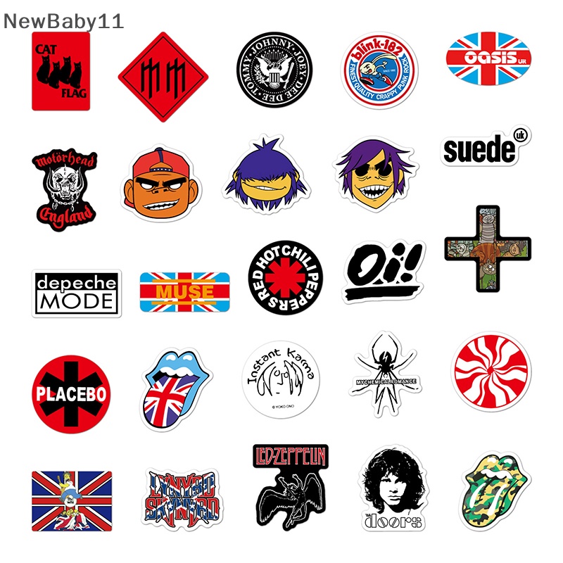 Newbaby 50/52 cái đồ chơi nóng bỏng kiểu dáng xe graffiti sticker rock roll ca sĩ dán cho máy tính xách tay tự làm ba lô chai nước xe đạp decal.