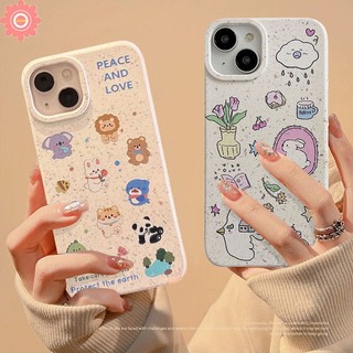 Ốp lưng hoa khủng long kaola hình gấu thỏ dễ thương tương thích cho iphone 11 15 14 12 13 pro max xr xs x max 7 6s 8 6 15 plus se 2020 động vật hoạt hình bìa mềm thân thiện với môi trường có thể phân hủy