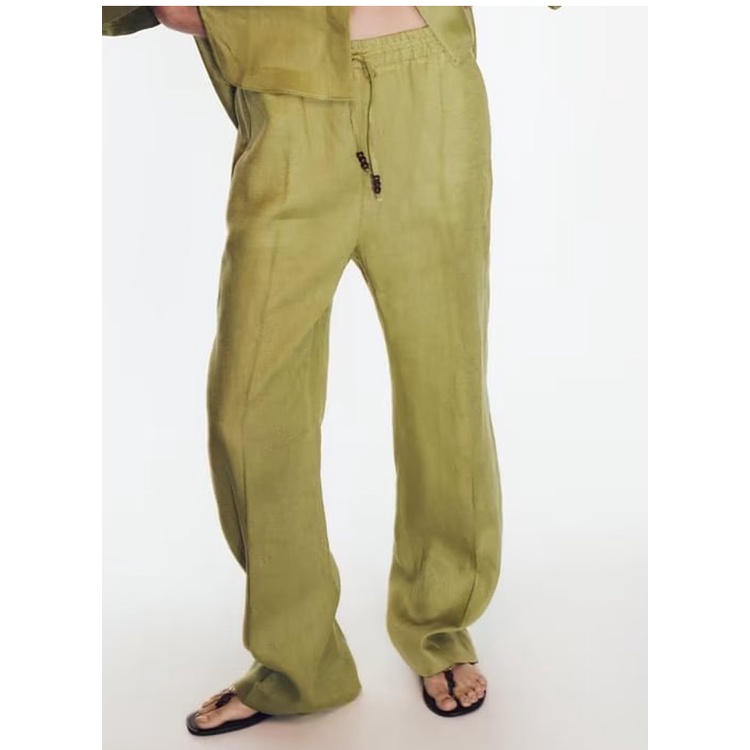 Zara Bộ Đồ Ngủ Áo Tay Rộng + Quần Dài Lưng Cao Thời Trang Mùa Thu Năng Động 8402352 7847352