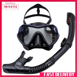 Bộ kính bơi lặn với ống thở IMIXCITY khung lớn bằng silicone dùng cho bể bơi