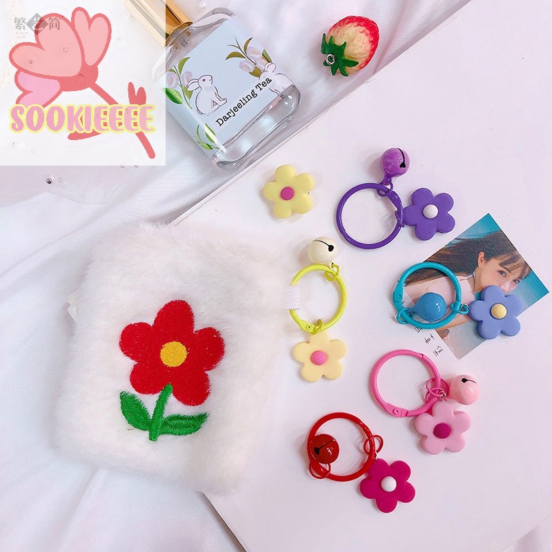 Thời trang mới móc khóa hoa kẹo nhỏ cho phụ nữ cô gái chuông chìa khóa vòng đeo chìa khóa ô tô túi ch mặt dây chuyền trang sức bên