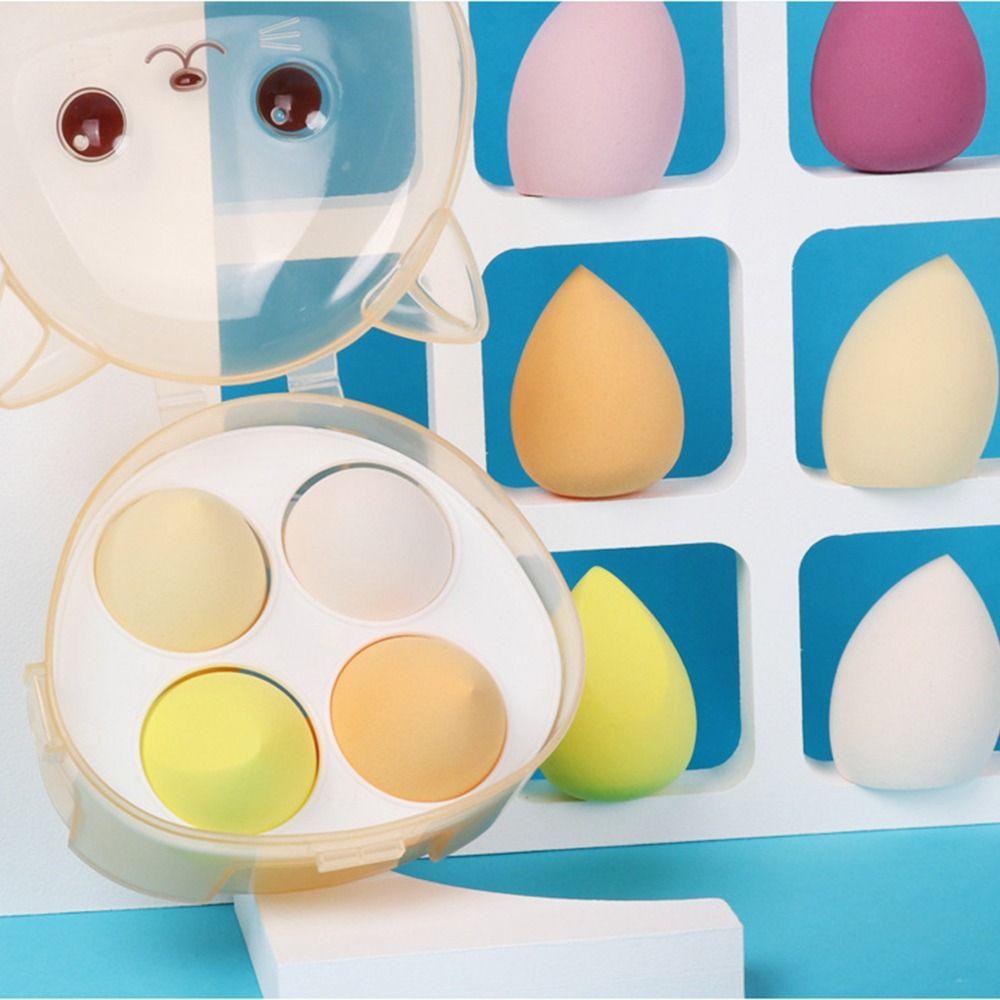 Isitaftb set 4 Mút Trang Điểm Ướt Và Khô Hình Giọt Nước Chống Bụi Bằng latex