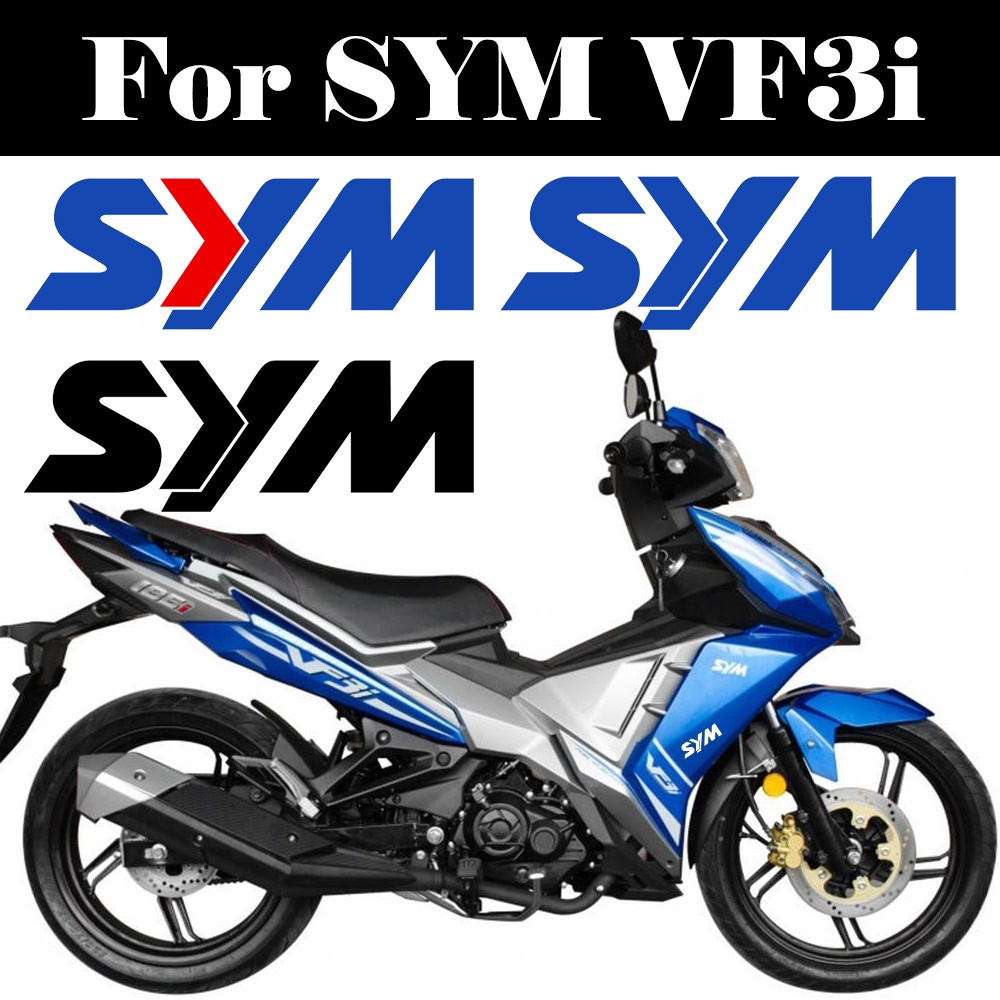 Đối với sym vf3i motorcycle reflective sticker sym logo biểu tượng decal phụ kiện trang trí xe máy đầu bên thân gương chiếu hậu