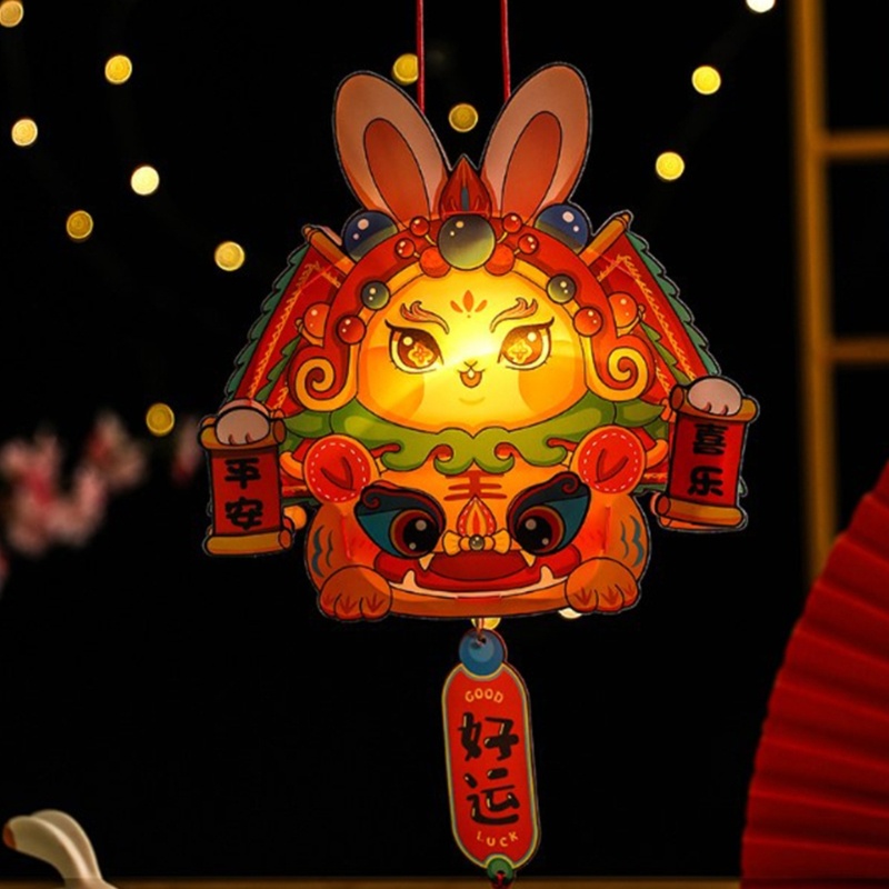 Blg Đèn Lồng Thủ Công Cầm Tay Hình Hoa Anh Đào Thỏ Cho Lễ Hội Trung Thu - lucky bu