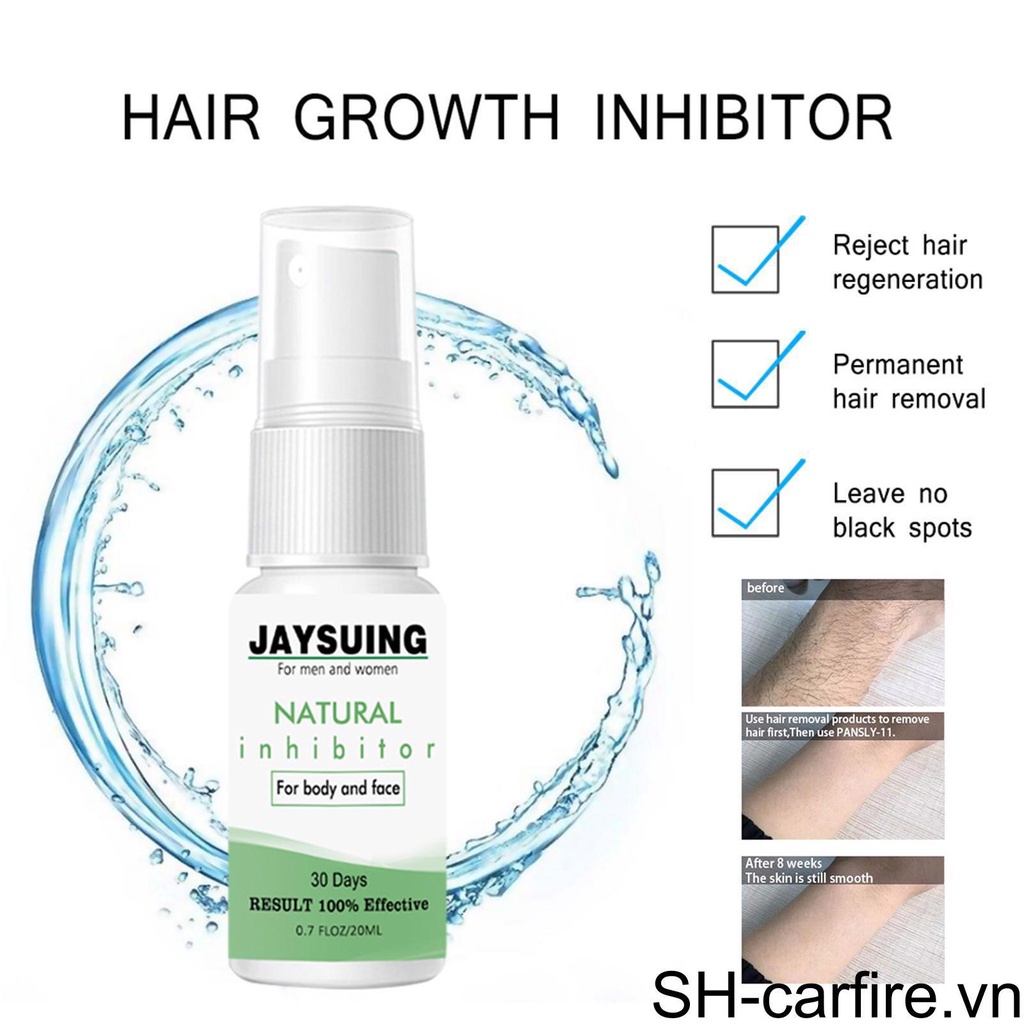 1/2 thuốc ức chế triệt lông vĩnh viễn không đau xịt ngăn chặn tóc mượt mà cho phụ nữ