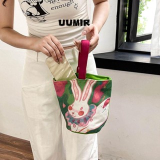  UUMIR xách tote UUMIR kẹp nách sức chứa lớn màu trơn in hoạt hình cho nữ 